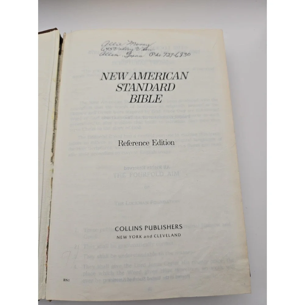 New American Standard Bible Reference Edition Concordance 1973 Creation House